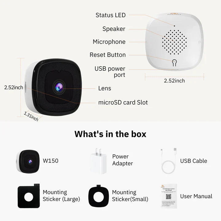 Giracam 3MP 2K Window Camera