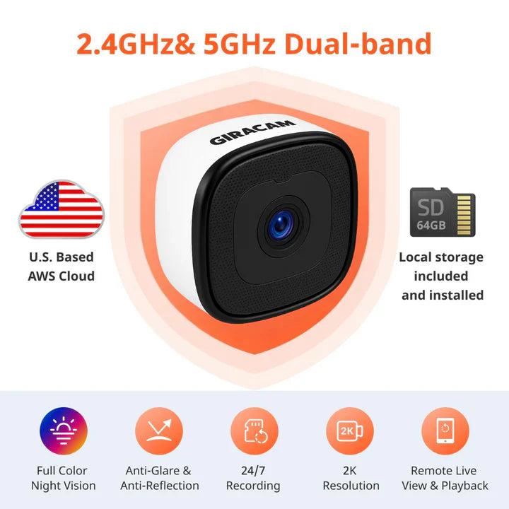 Giracam 3MP 2K Window Camera