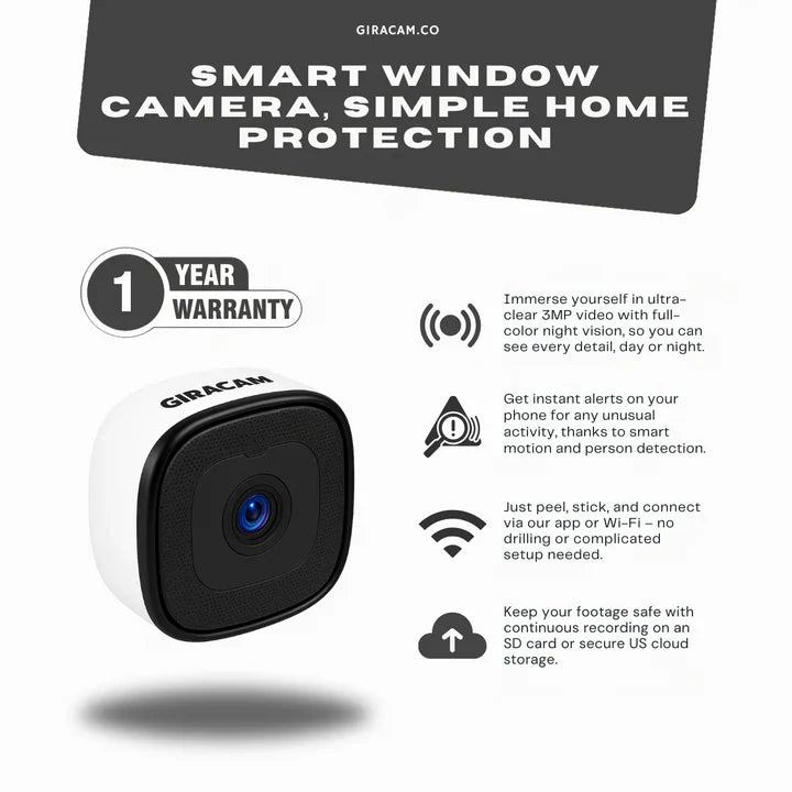 Giracam 3MP 2K Window Camera